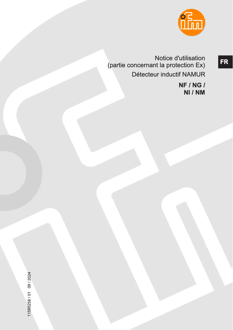 Page 1 de la notice Manuel utilisateur IFM NG501A