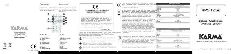 Page 1 de la notice Manuel utilisateur Karma HPS T252BL