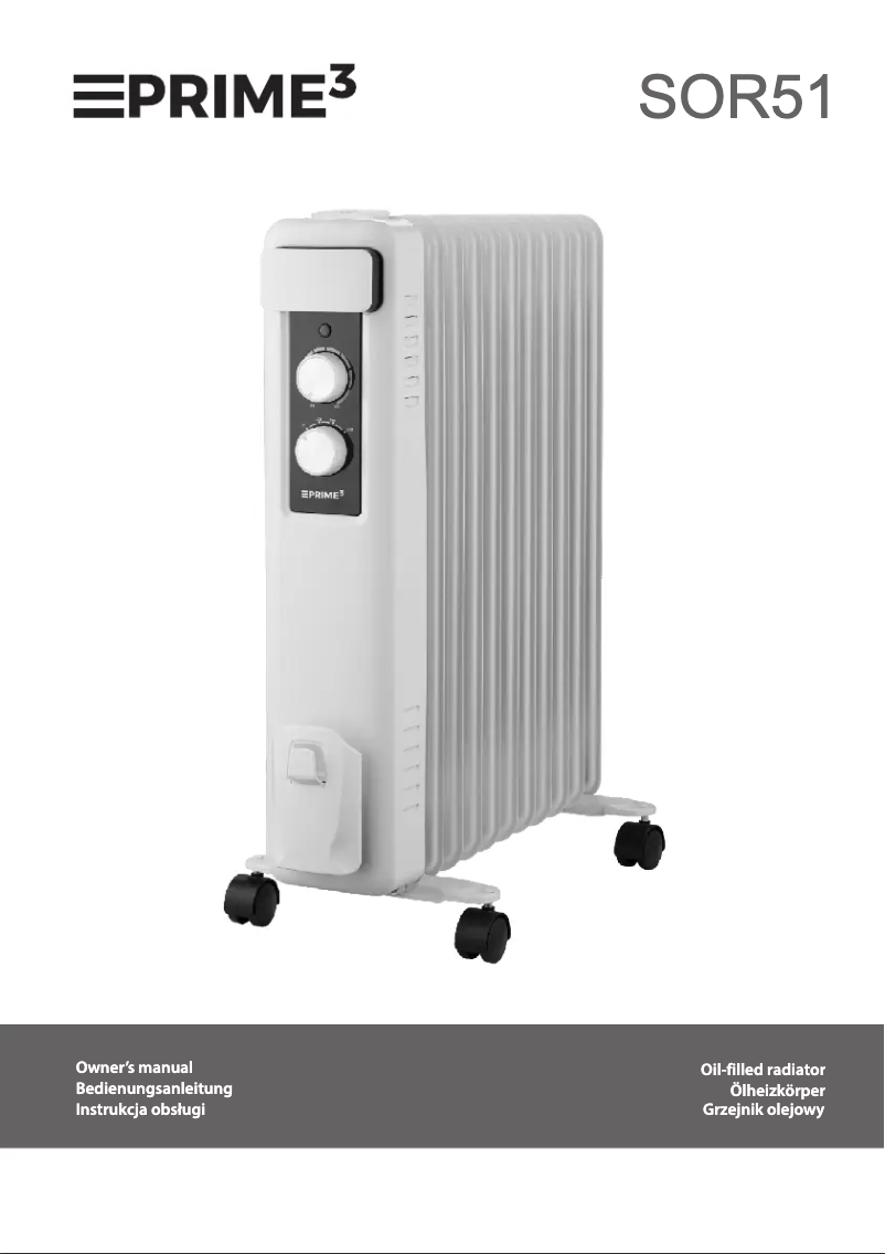 Page 1 de la notice Manuel utilisateur PRIME3 SOR51