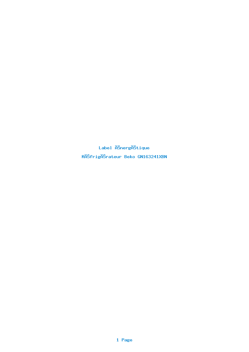 Image de la première page du manuel de l'appareil GN163241XBN