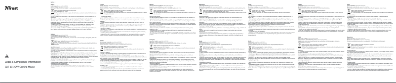 Page 1 de la notice Manuel utilisateur Trust GXT 101D GAV