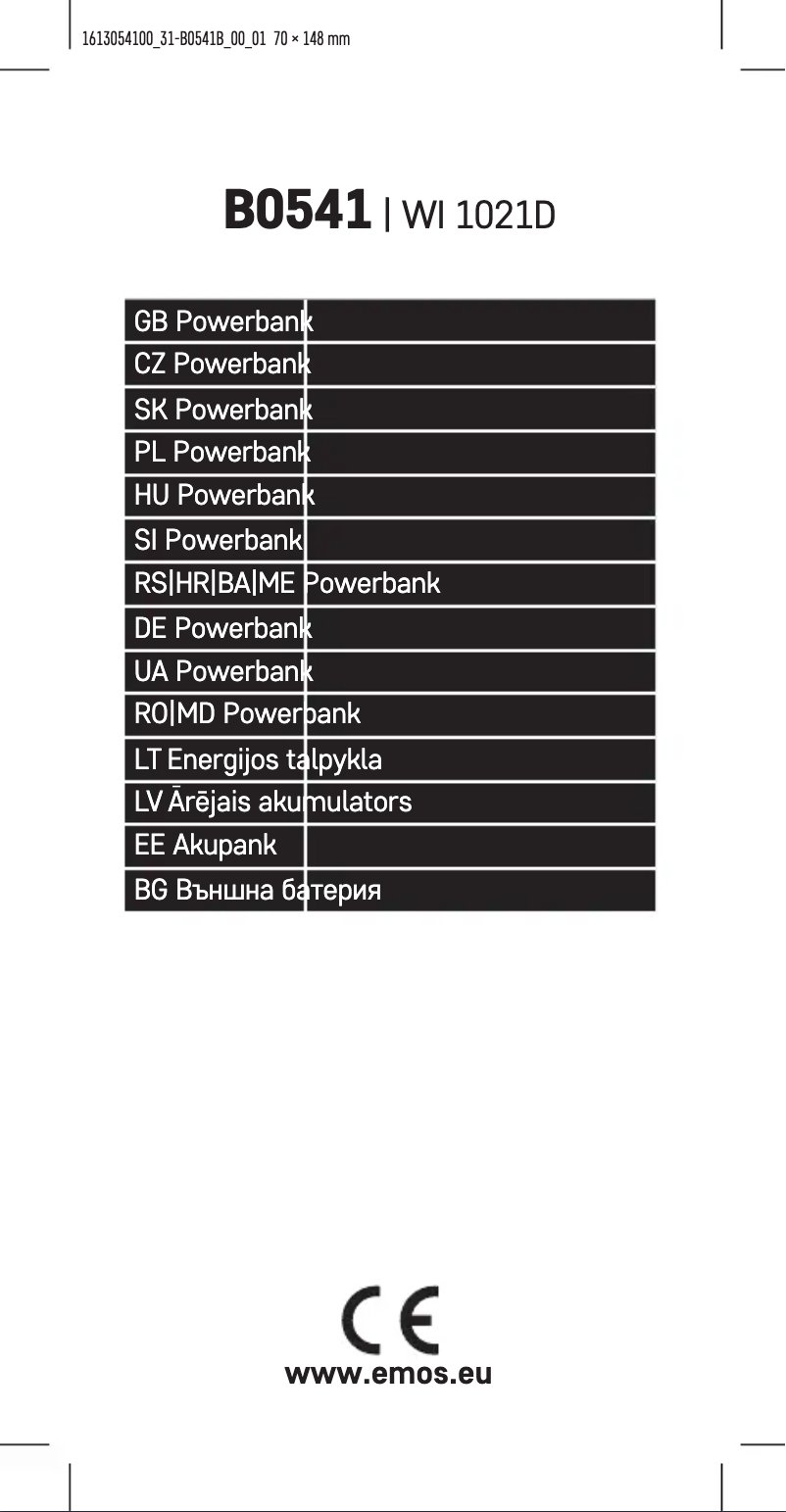 Página 1 del manual Manual de usuario Emos B0541B