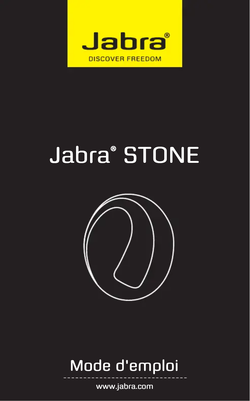 Page 1 de la notice Manuel utilisateur Jabra Stone