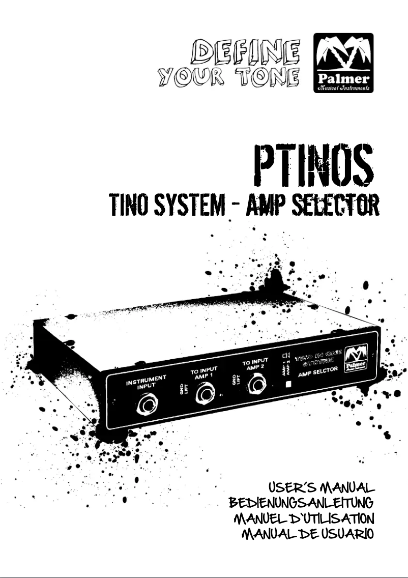 Page 1 de la notice Manuel utilisateur Palmer PTINOS