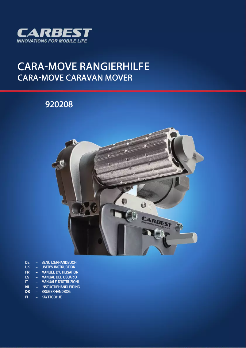 Page 1 de la notice Manuel utilisateur Carbest Cara-Move 920208