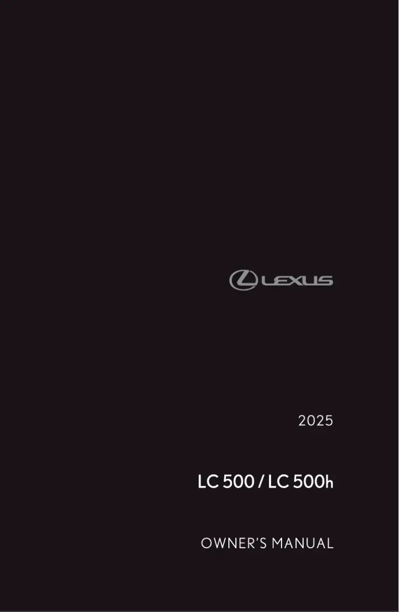 Página 1 del manual Manual de usuario Lexus LC 500h (2025)