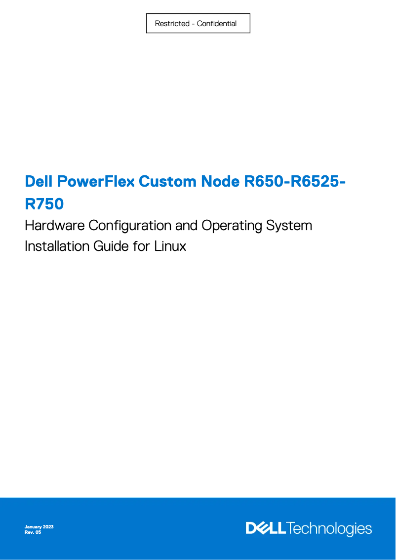 Page 1 de la notice Guide d'installation Dell PowerEdge R750