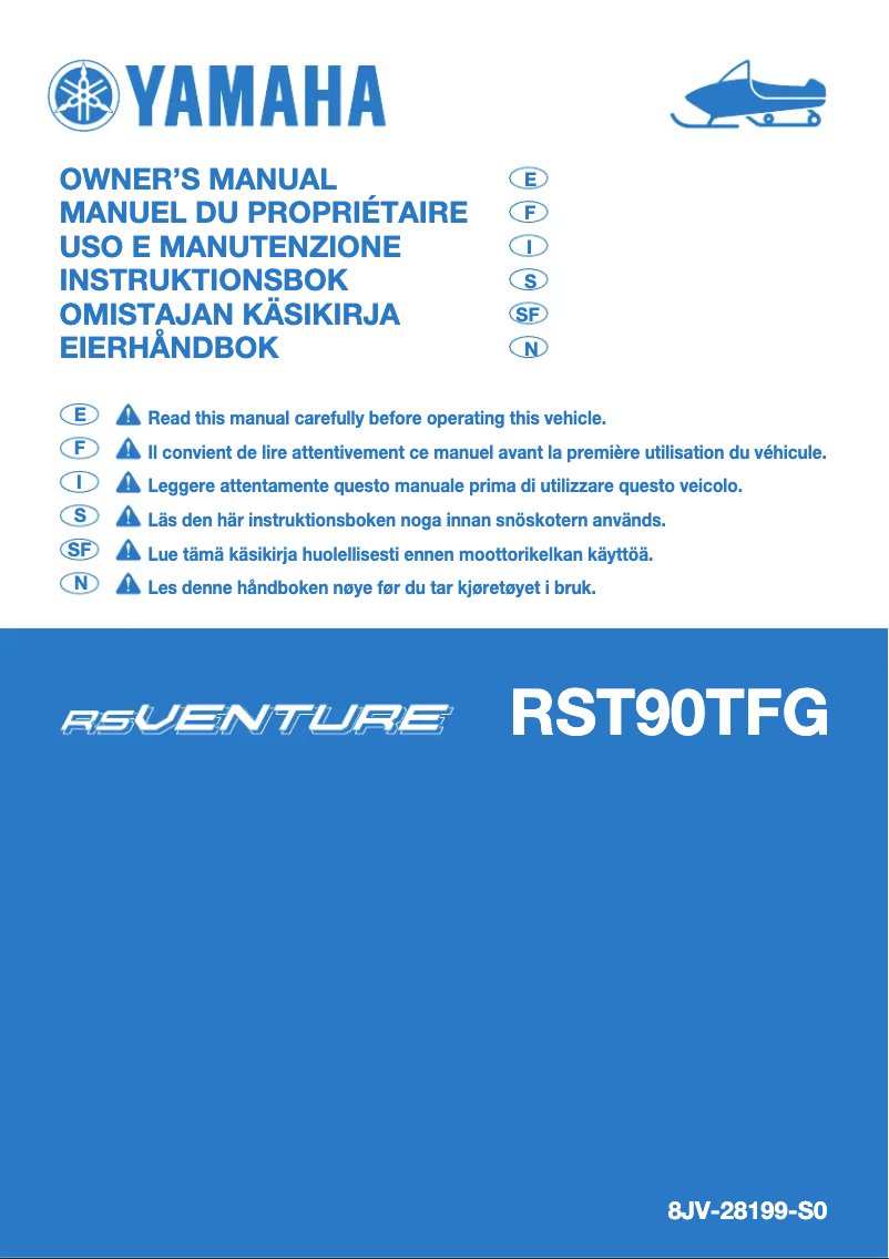 Page 1 of the manual User Manual Yamaha RS VENTURE TF (2016)