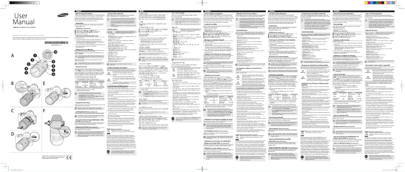 Page 1 de la notice Manuel utilisateur Samsung 18-200mm F3.5-6.3 ED OIS