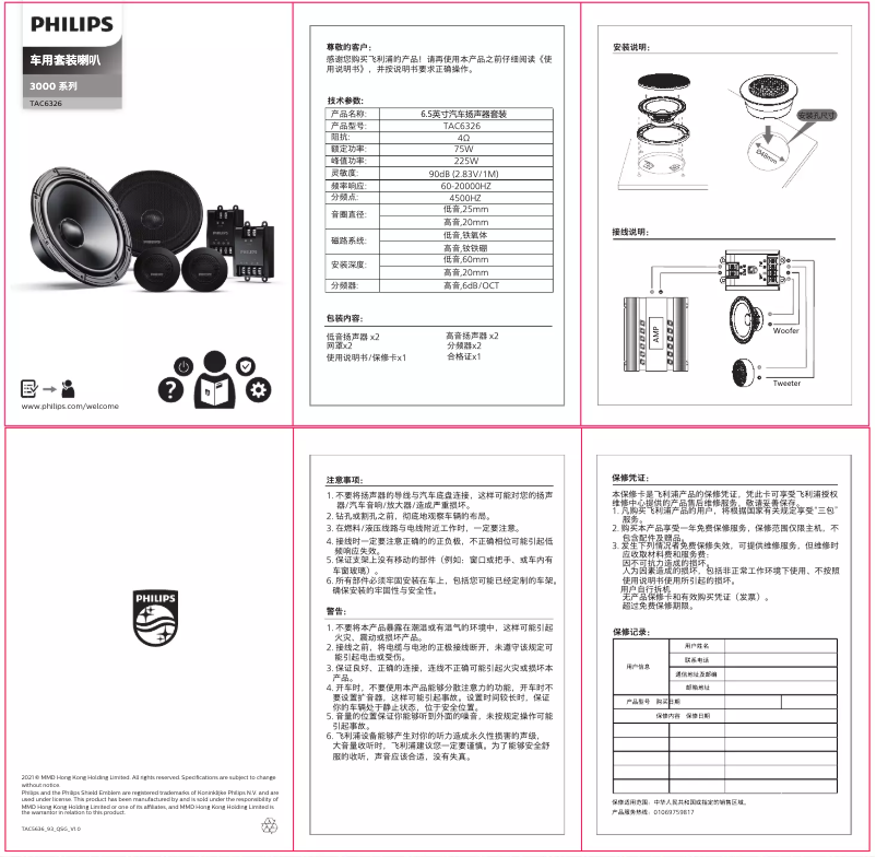 Page 1 of the manual User Manual Philips TAC6326