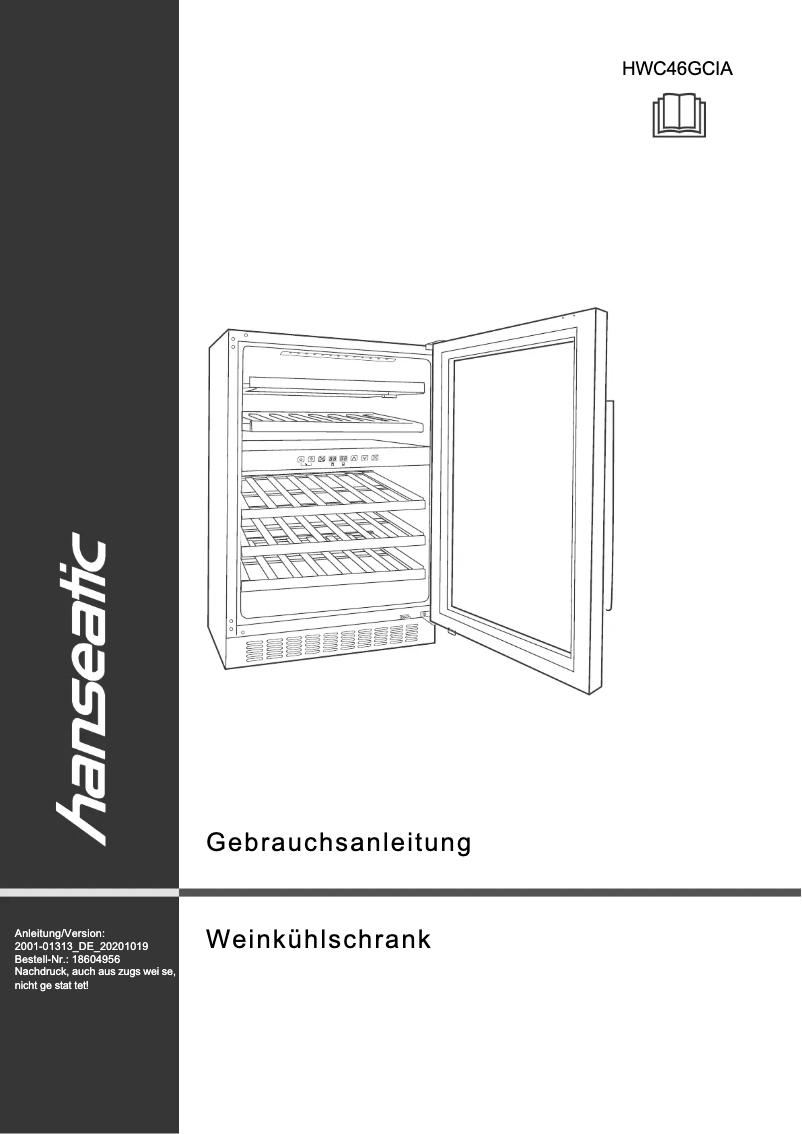 Page 1 de la notice Manuel utilisateur Hanseatic HWC46GCIA