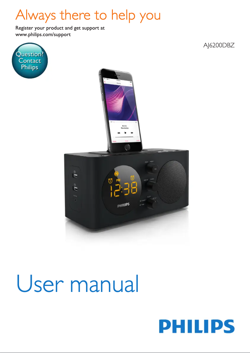 Page 1 de la notice Manuel utilisateur Philips AJ6200DBZ