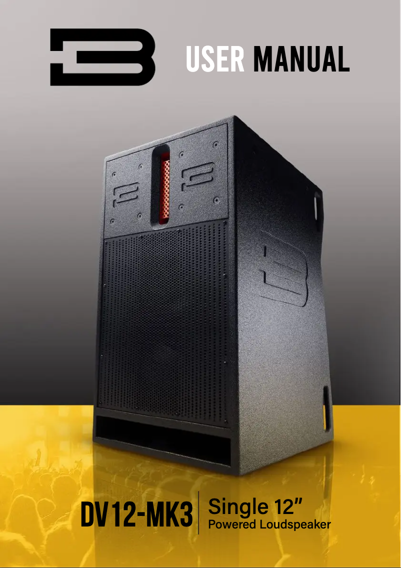 Page 1 de la notice Manuel utilisateur BASSBOSS DV12-MK3