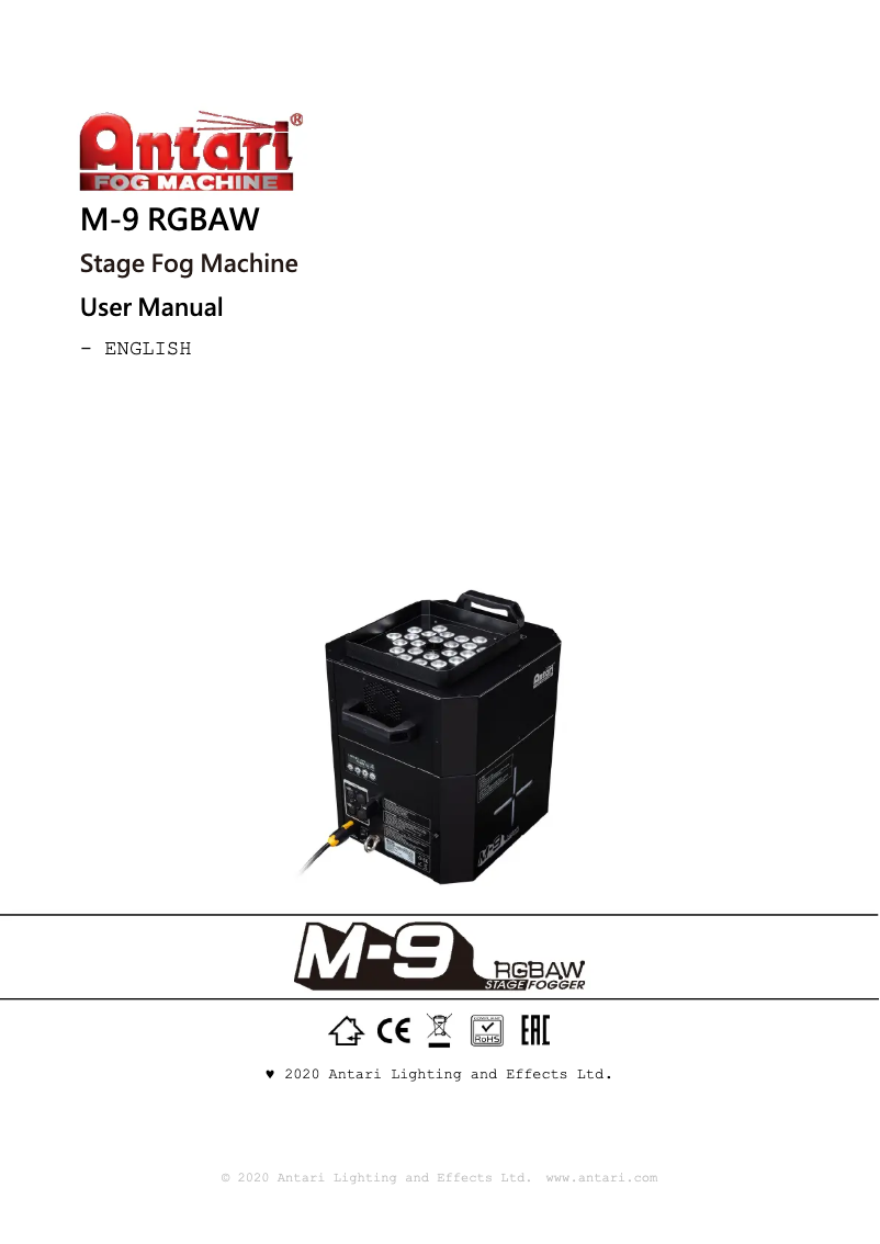 Page 1 de la notice Manuel utilisateur Antari M-9