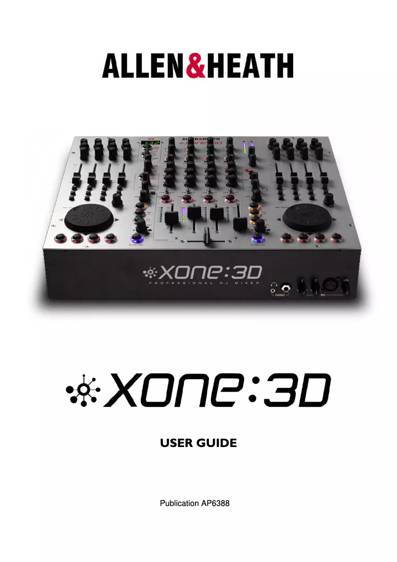 Página 1 del manual Manual de usuario Allen & Heath Xone:3D