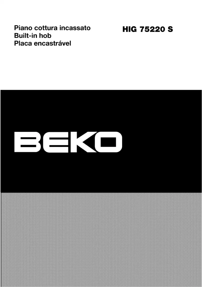 Page 1 de la notice Manuel utilisateur Beko HIG 75220 SX