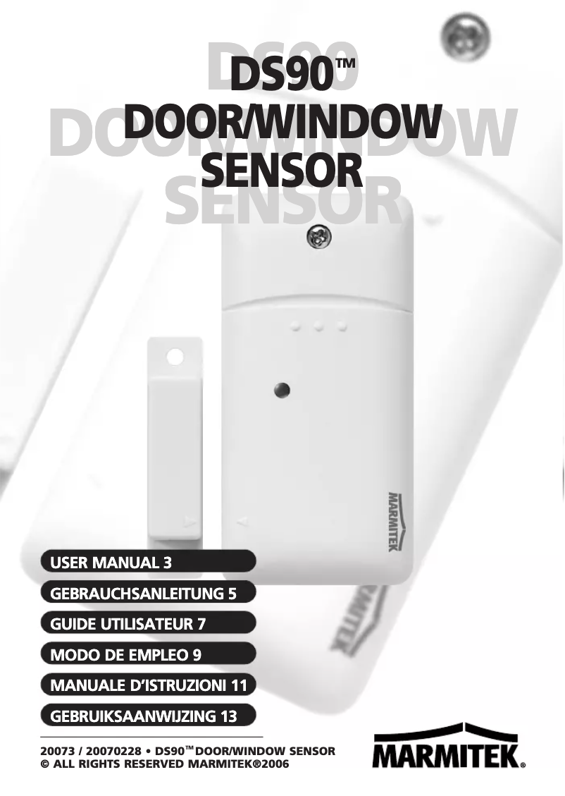 Page 1 de la notice Manuel utilisateur Marmitek DS90