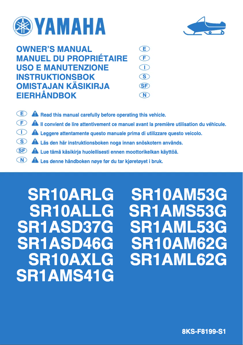Page 1 of the manual User Manual Yamaha SR Viper M-TX SE 141 (2016)