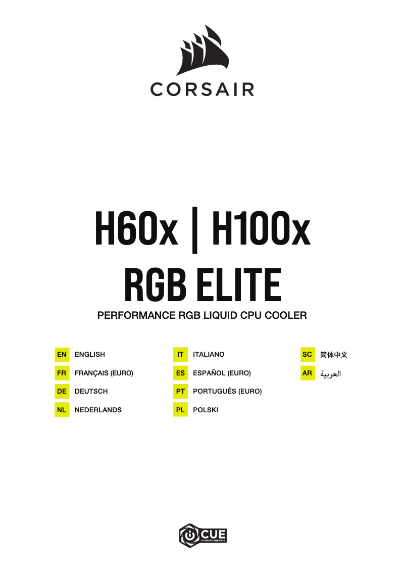 Page 1 de la notice Manuel utilisateur Corsair iCUE H100x