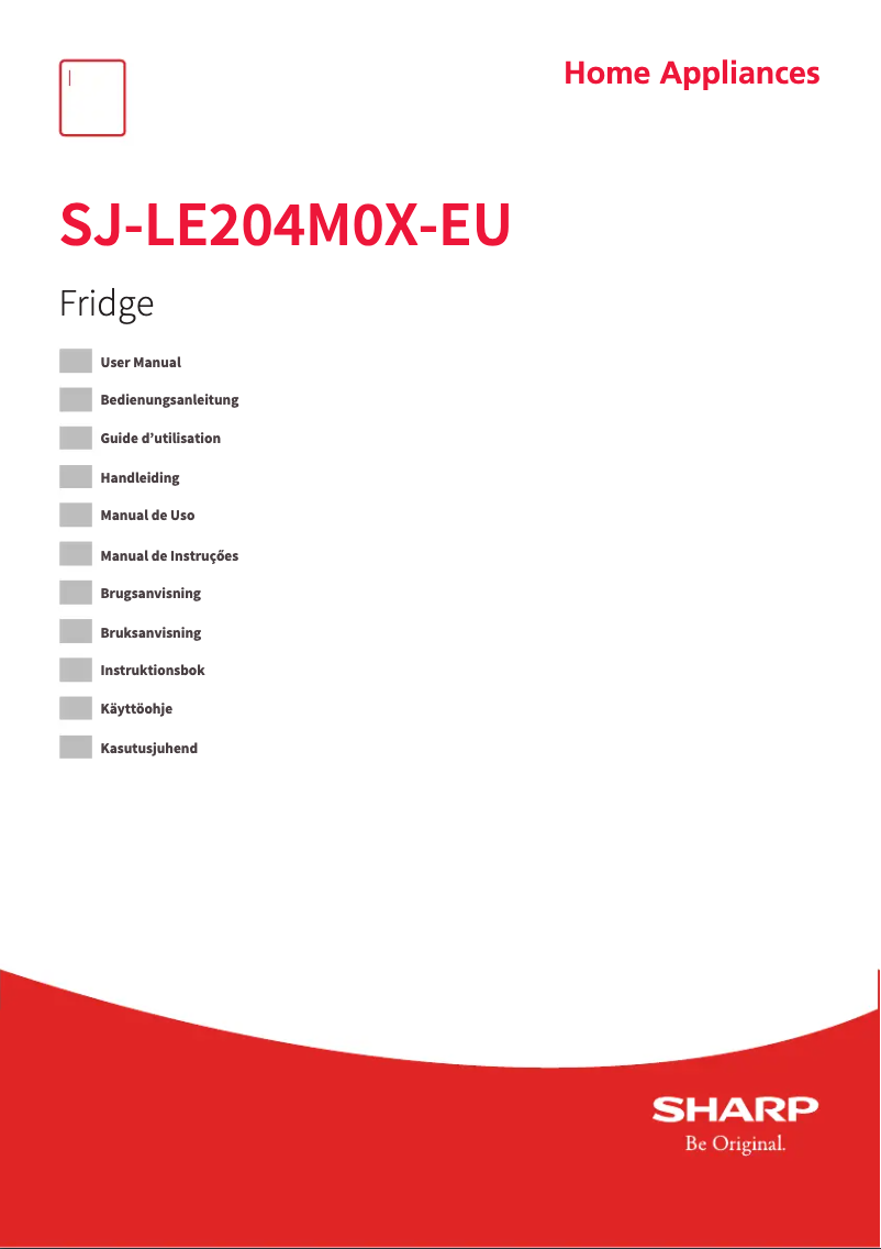 Page 1 de la notice Manuel utilisateur Sharp SJ-LE204M0X-EU