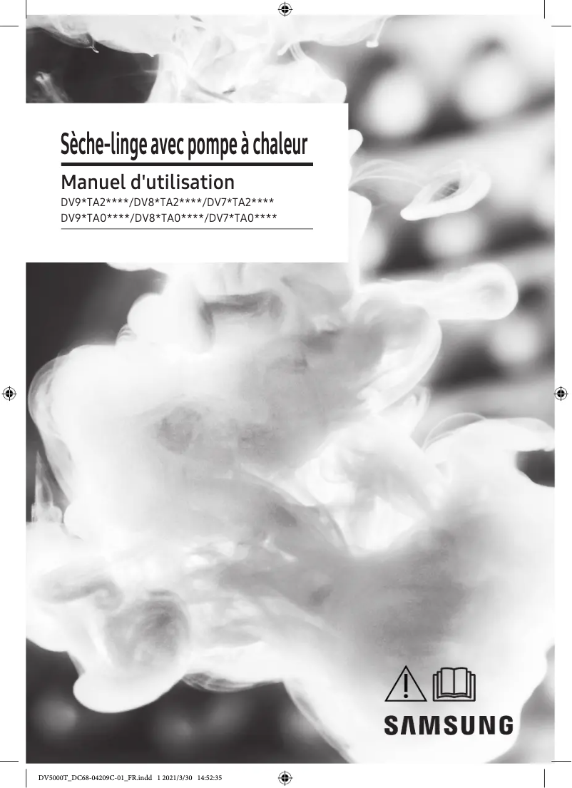 Page 1 de la notice Manuel utilisateur Samsung DV90TA040AE