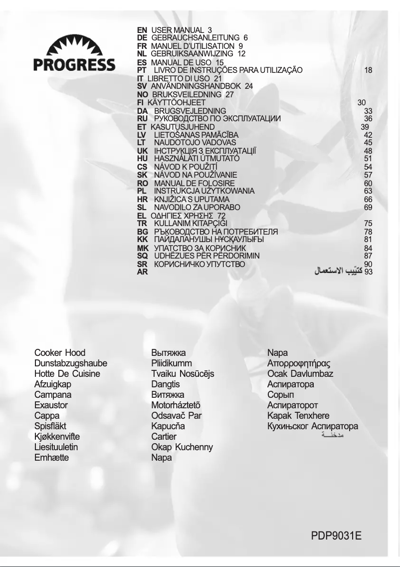 Page 1 de la notice Manuel utilisateur Progress PDP9031E