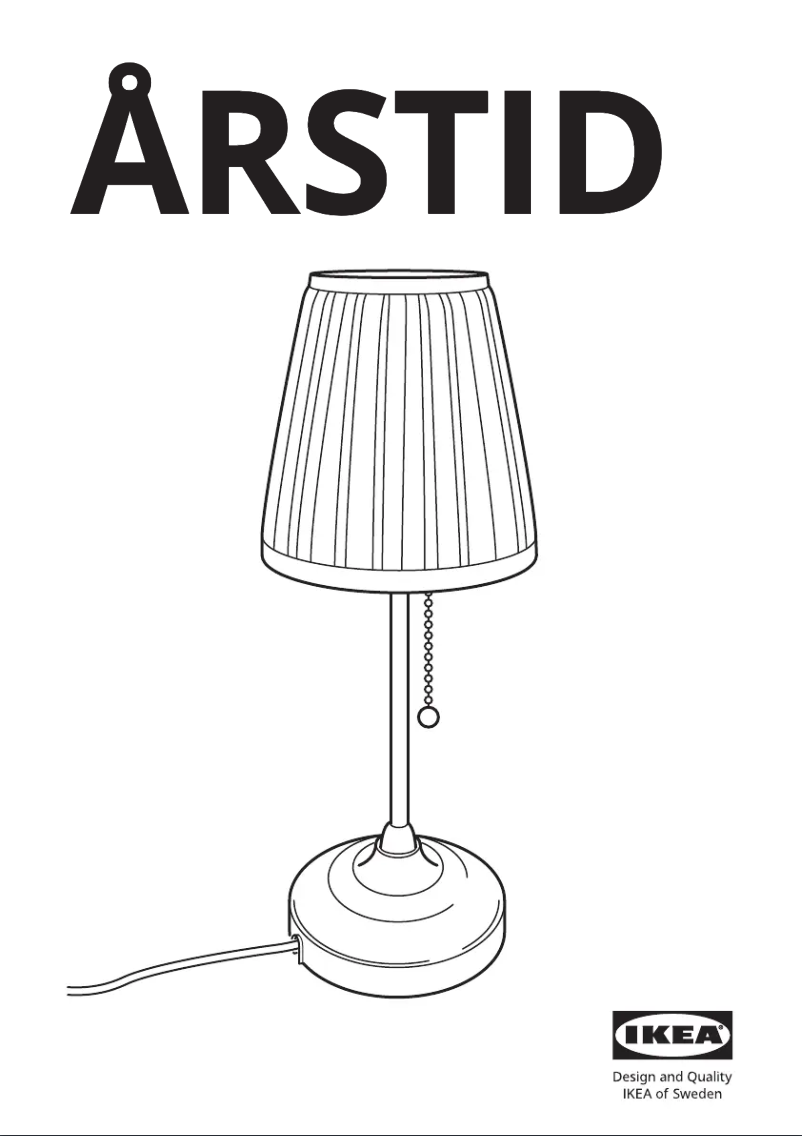 Page 1 de la notice Manuel utilisateur Ikea ÅRSTID 702.806.34