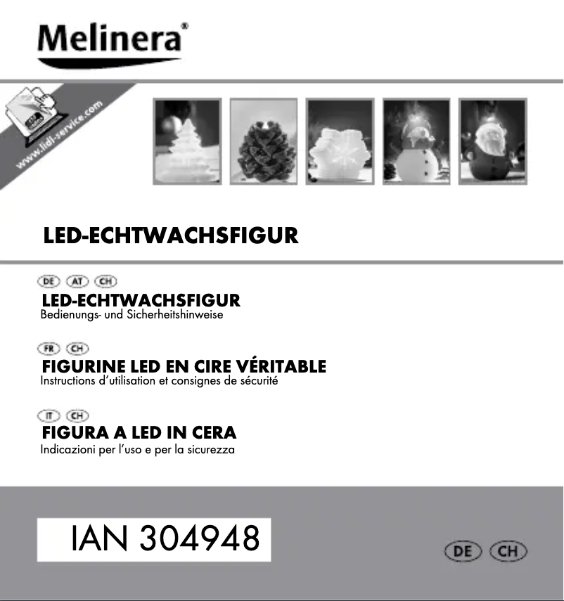 Page 1 de la notice Manuel utilisateur Melinera IAN 283506