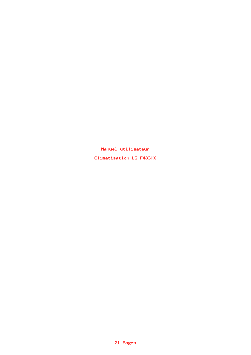 Page 1 de la notice Manuel utilisateur LG F483HX