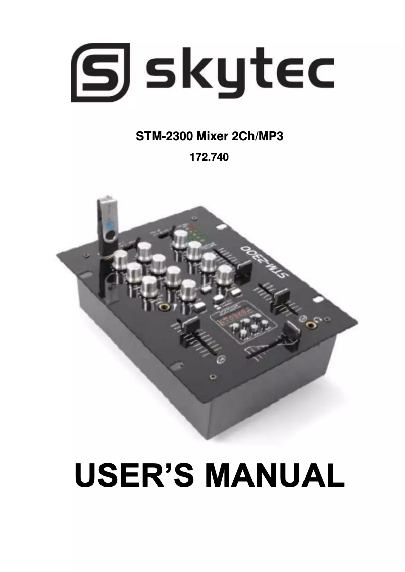 Page 1 de la notice Manuel utilisateur Skytec STM2300
