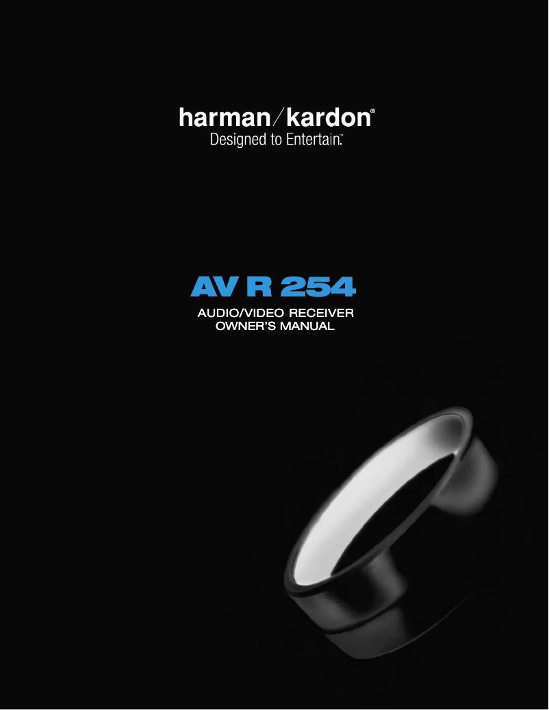 Page 1 de la notice Manuel utilisateur Harman Kardon AVR 254
