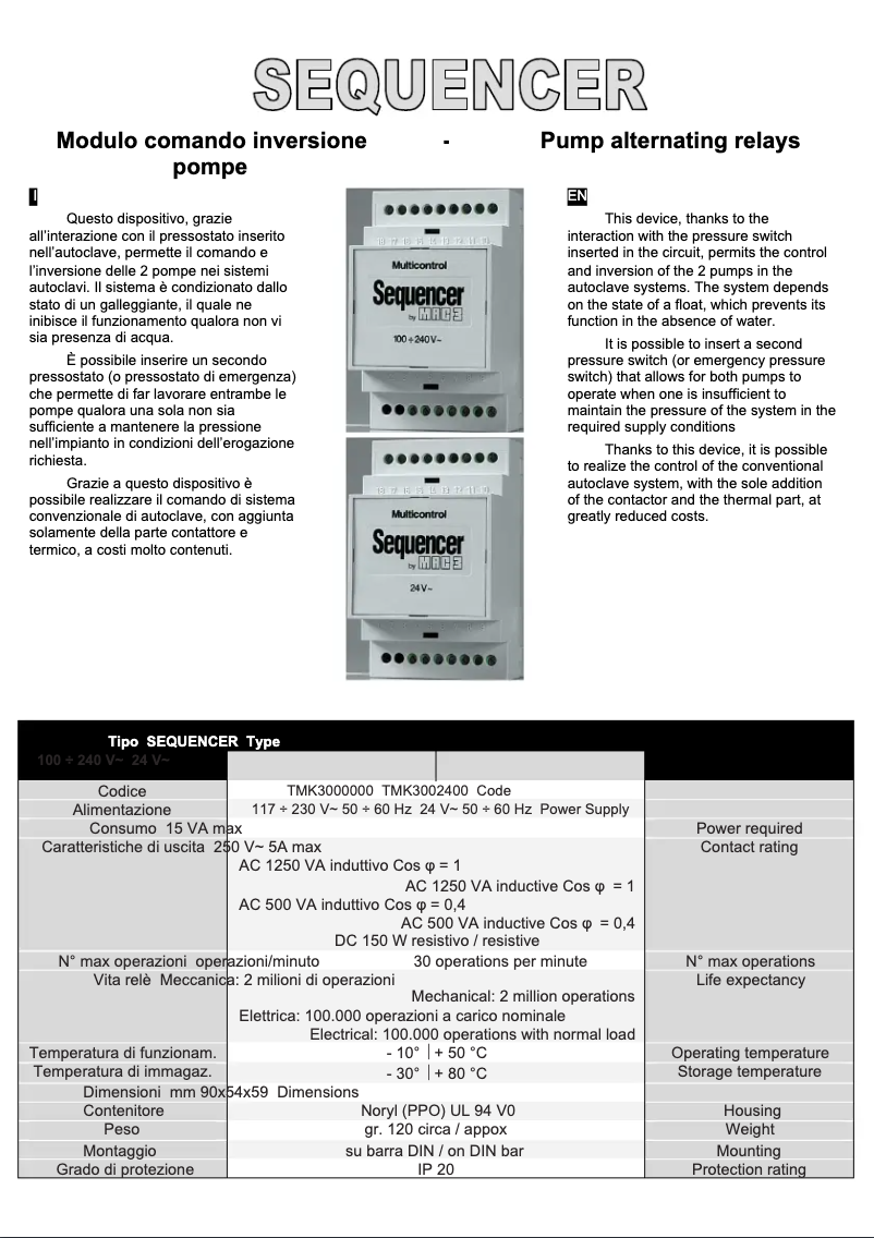 Page 1 de la notice Manuel utilisateur Vemer Sequencer 2