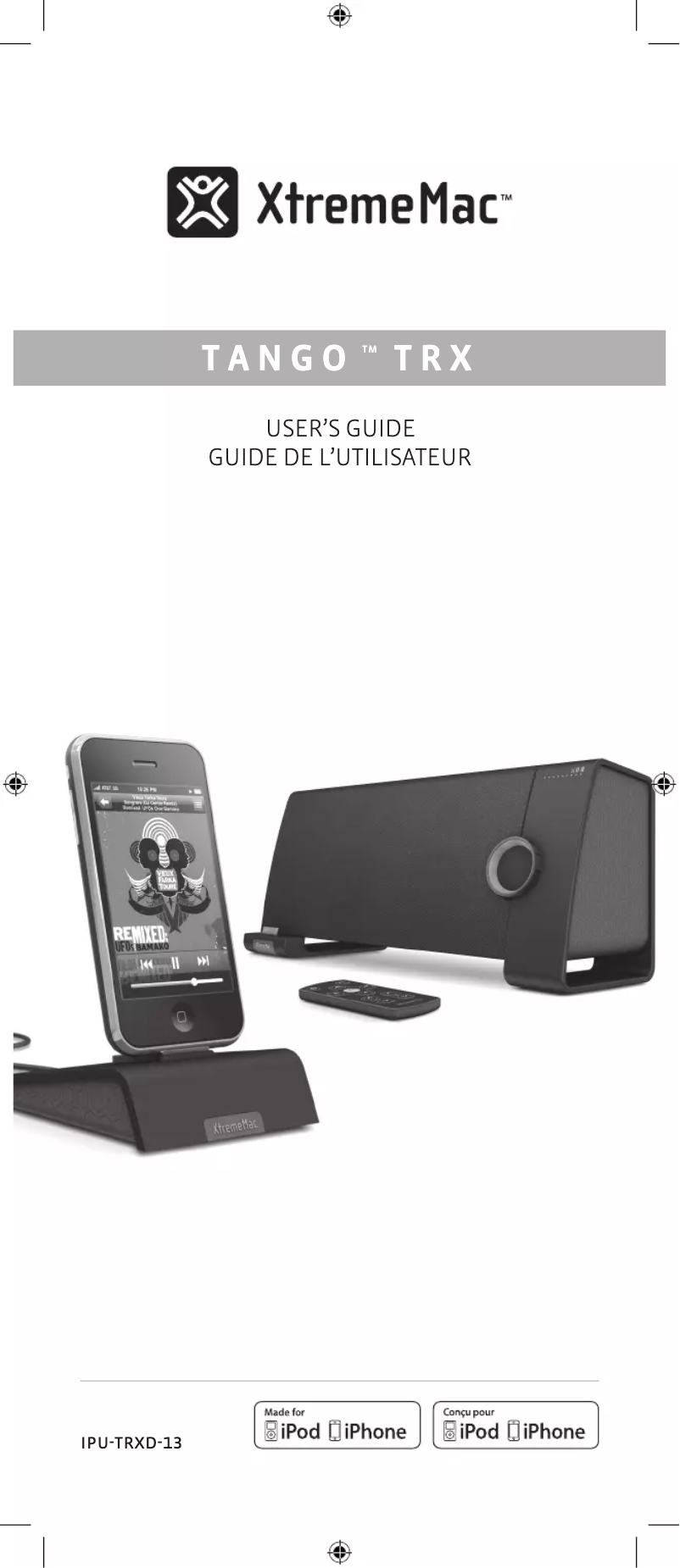 Page 1 of the manual User Manual Xtrememac Tango TRXD