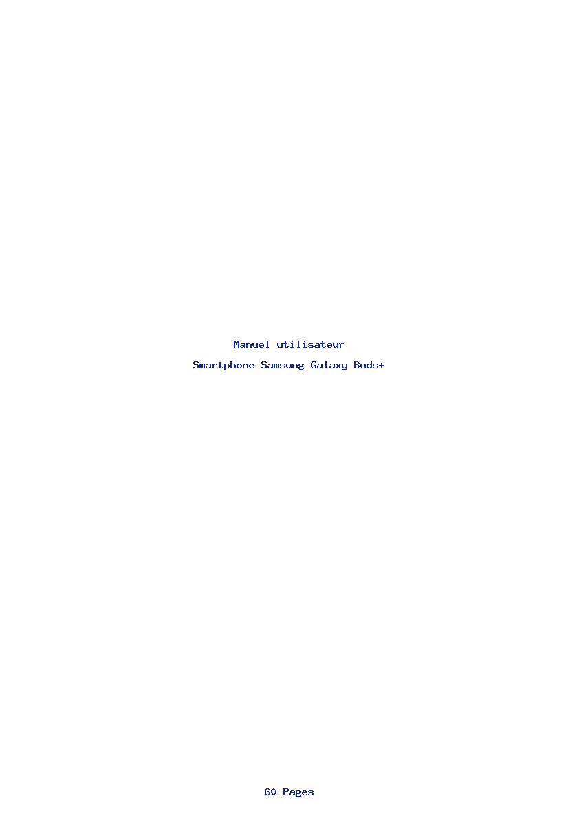 Page 1 de la notice Manuel utilisateur Samsung Galaxy Buds+