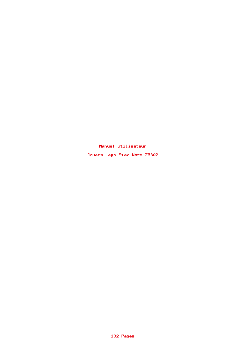 Page 1 de la notice Manuel utilisateur Lego Star Wars 75302