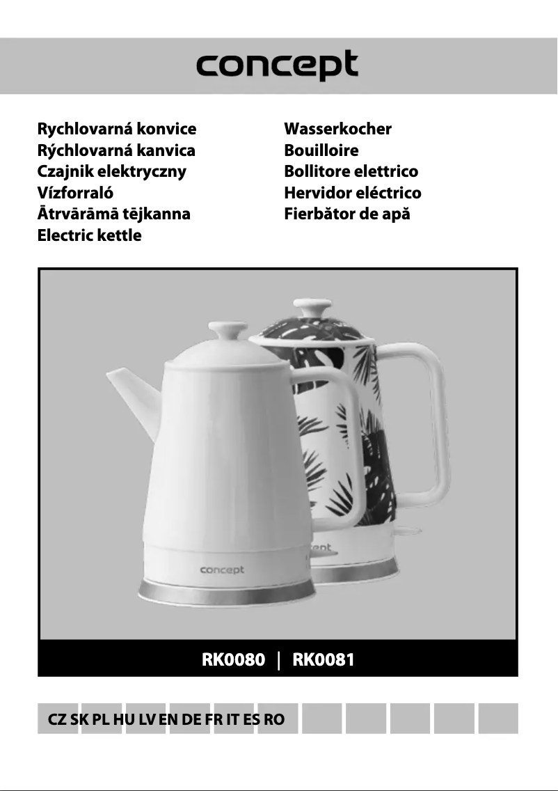 Page 1 de la notice Manuel utilisateur Concept RK0080