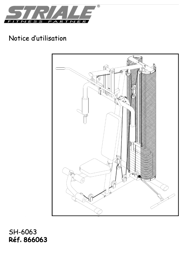 Page 1 de la notice Manuel utilisateur Striale SH-6063
