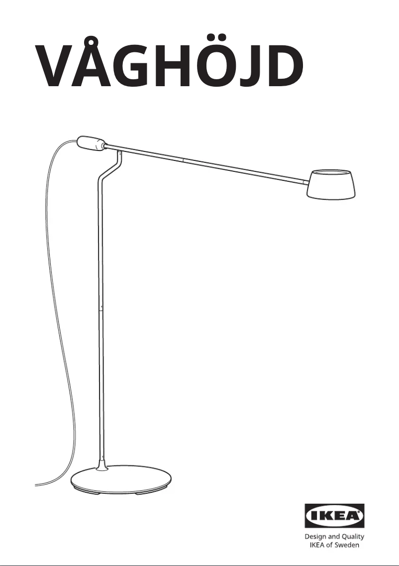 Page 1 de la notice Manuel utilisateur Ikea VÅGHÖJD 005.141.94