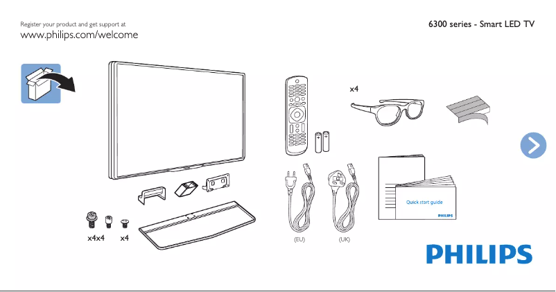 Página 1 del manual Guía de inicio rápido Philips 42PFK6309