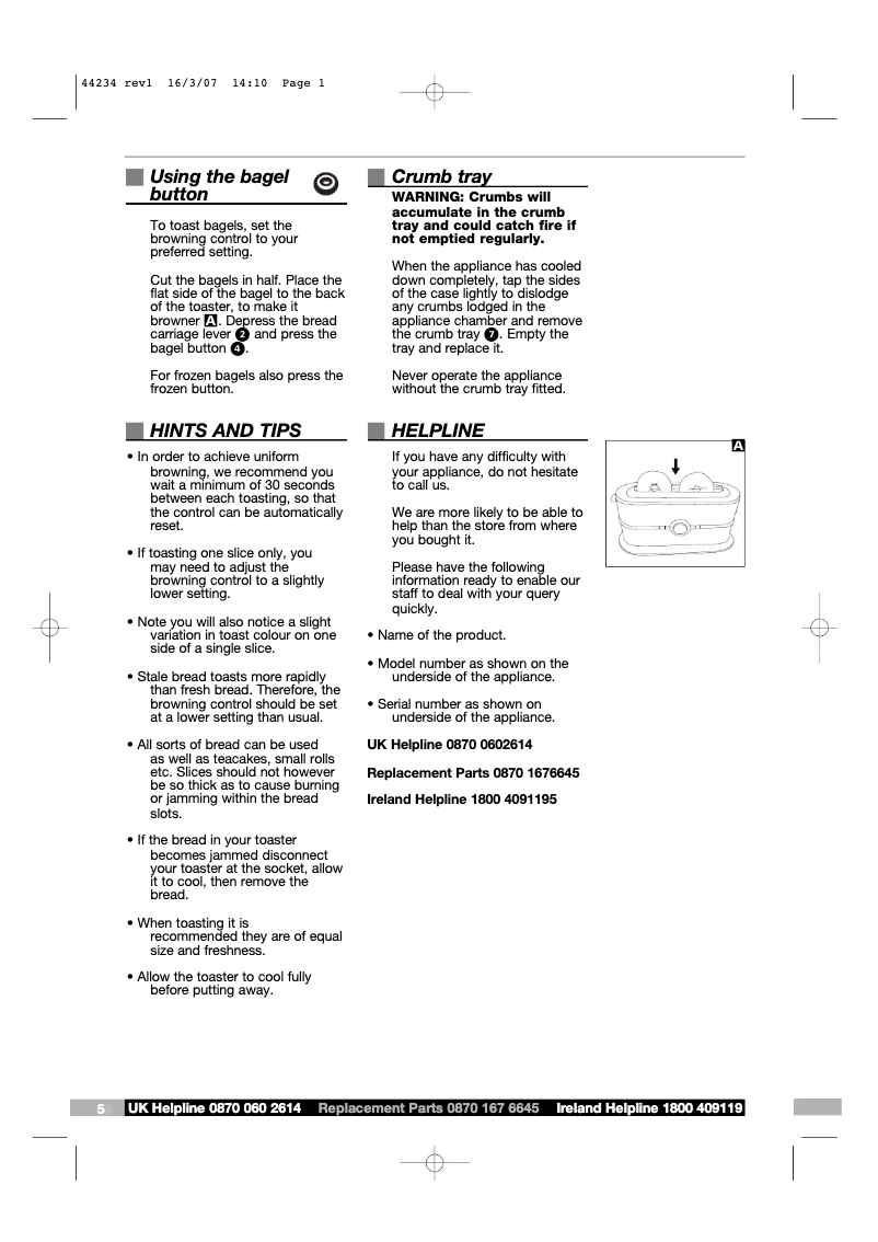 Page 1 de la notice Manuel utilisateur Morphy Richards 2 slice Fusion
