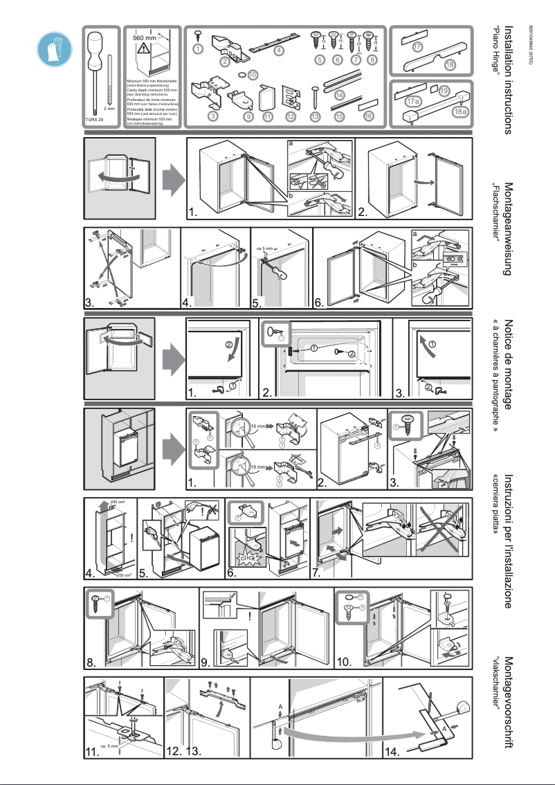 Page 1 of the manual Installation Guide Bosch KIR18NFF2