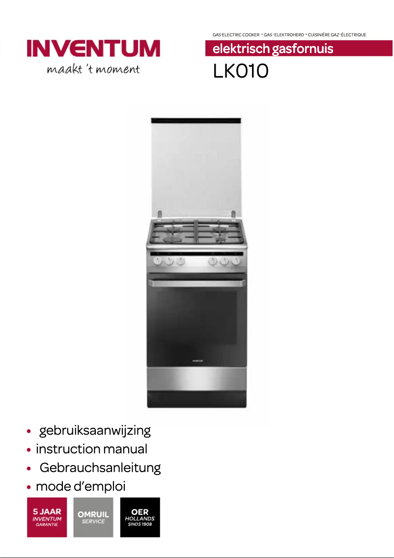 Page 1 de la notice Manuel utilisateur Inventum LK010