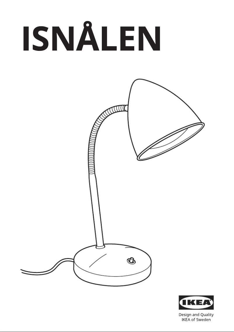 Page 1 de la notice Manuel utilisateur Ikea ISNÅLEN 305.247.14