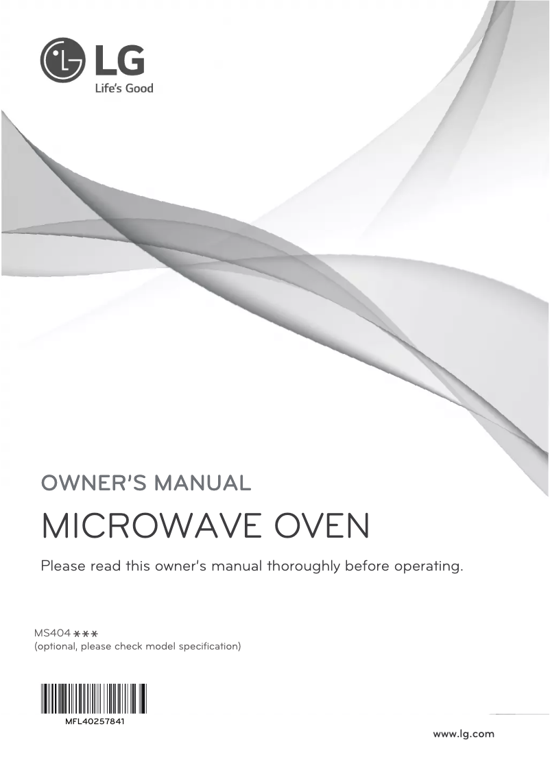 Page 1 de la notice Manuel utilisateur LG MS4040SRB