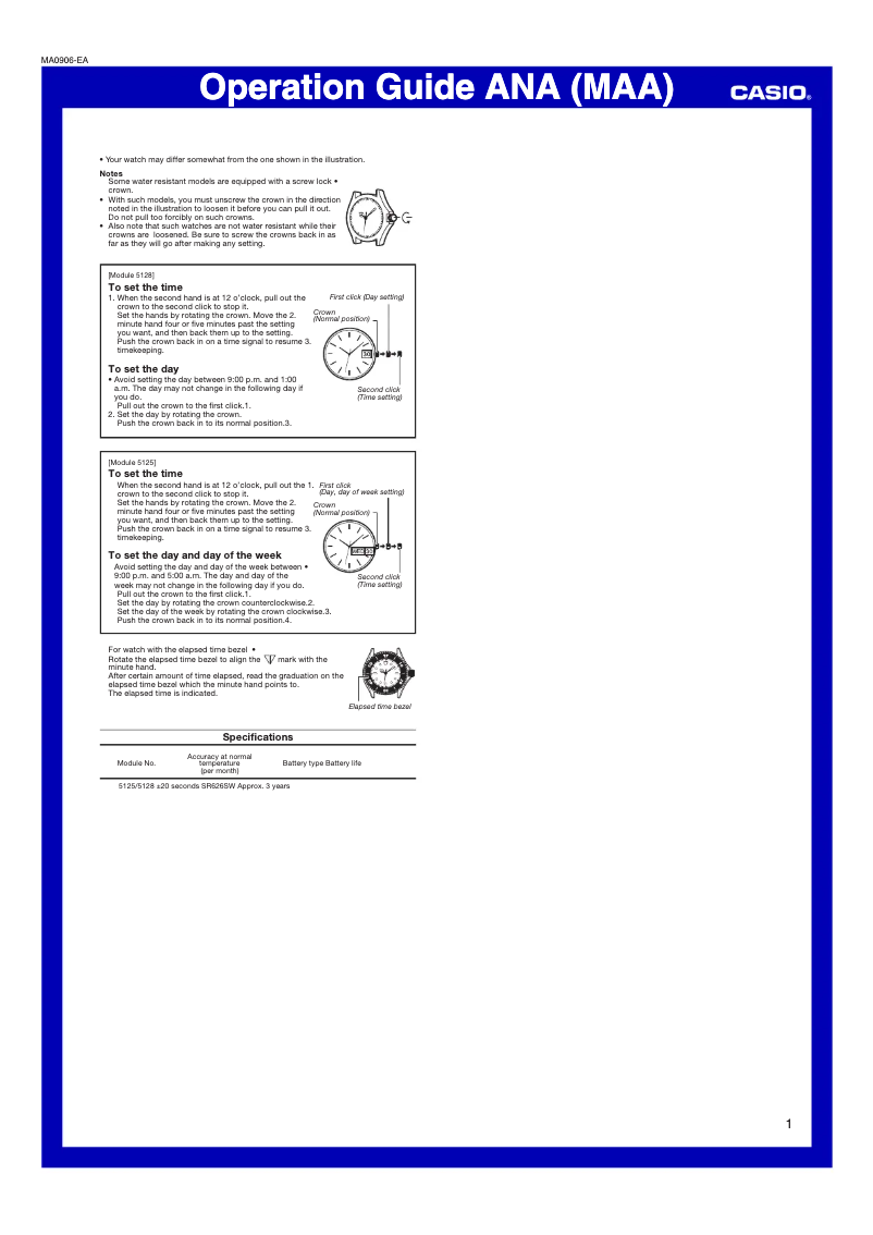 Page 1 de la notice Manuel utilisateur Casio Collection MRW-200H-7BVEF