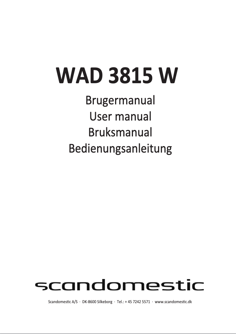 Page 1 de la notice Manuel utilisateur Scandomestic WAD 3815 W