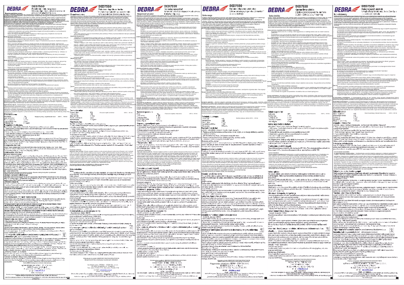 Page 1 of the manual User Manual DEDRA DED7550