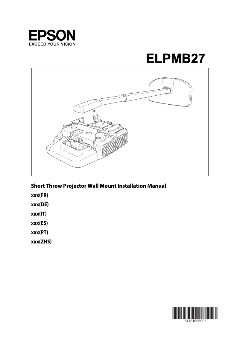 Page 1 de la notice Manuel utilisateur Epson ELPMB27