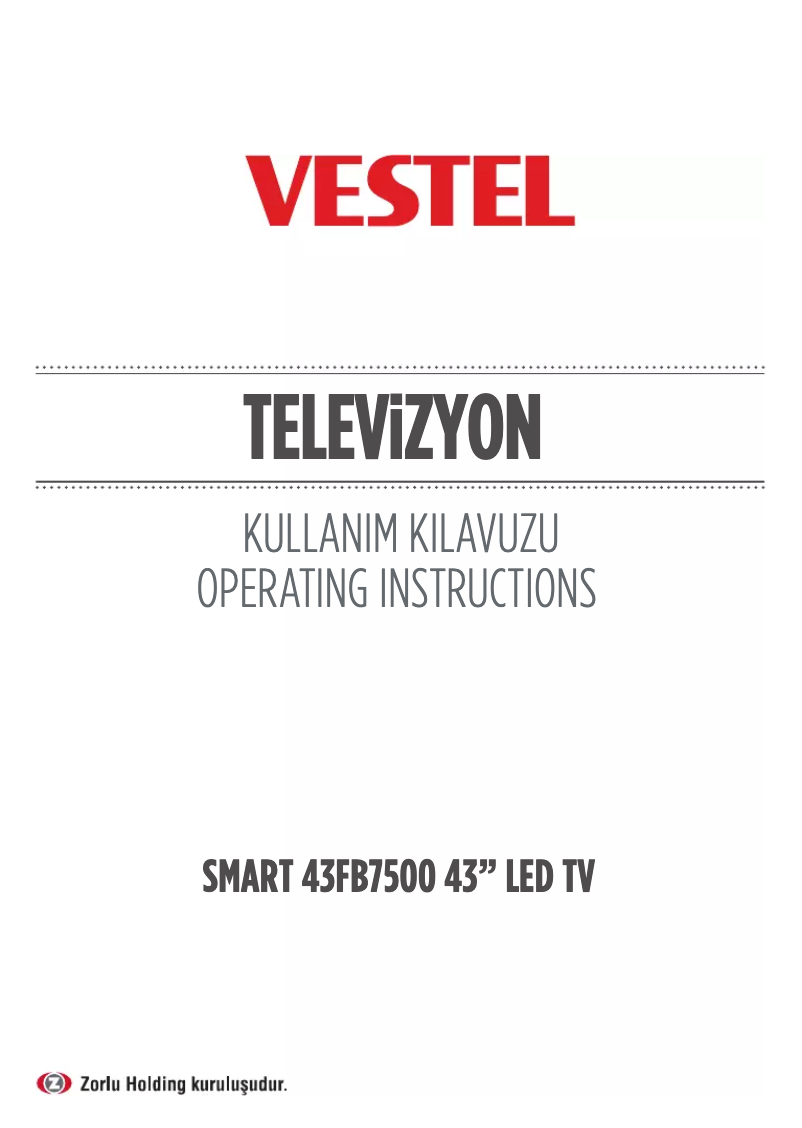 Page 1 de la notice Manuel utilisateur Vestel 43FB7500