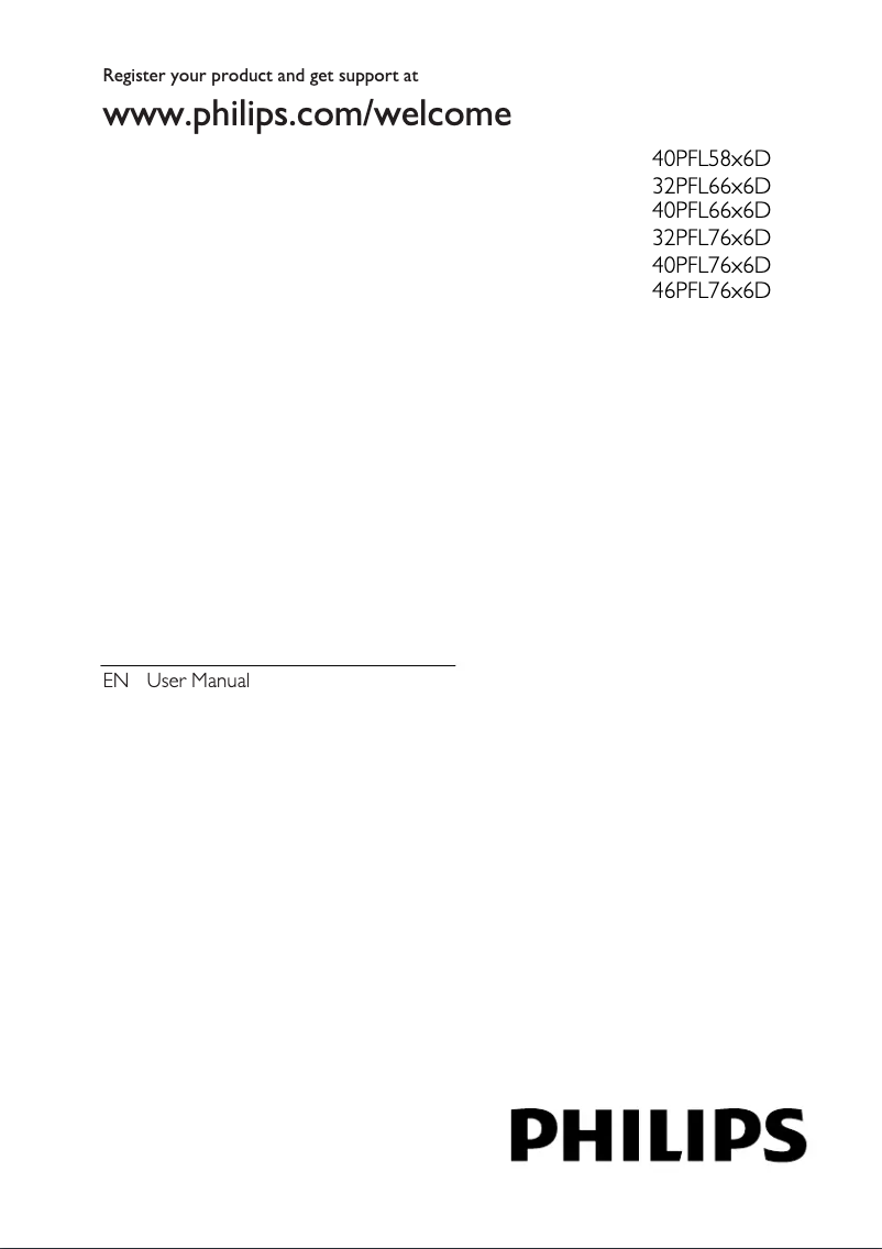 Page n°1 - Manuel utilisateur Philips 40PFL6606D